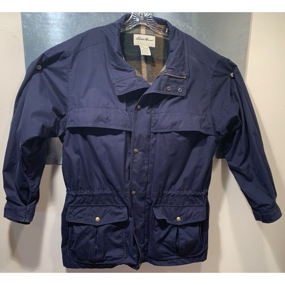 Eddie Bauer Men’s Wool Lined Mountain Navy Parka Jacket Large Vintage 90's